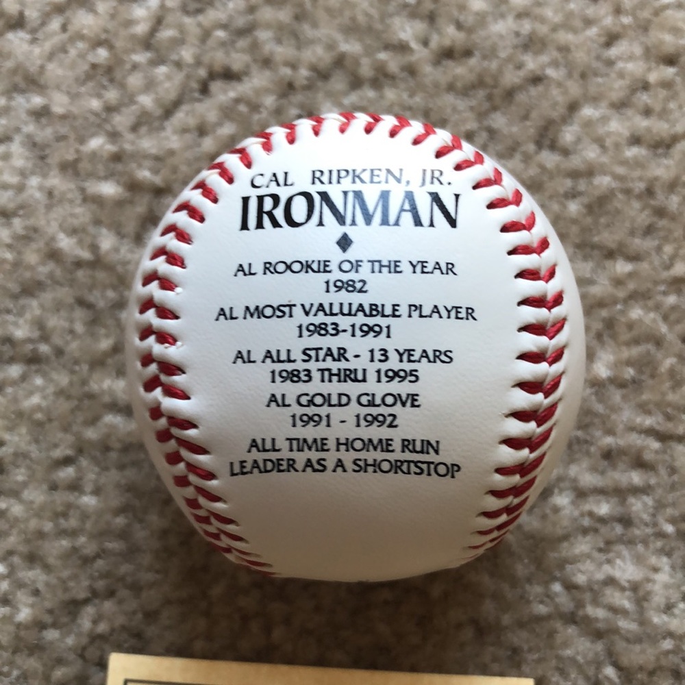 Cal Ripken Jr. Ironman Commemorative Photo Ball - Picture 2 of 7